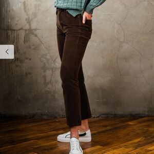 ABLE Mabel Cigarette Brown Corduroy Pants